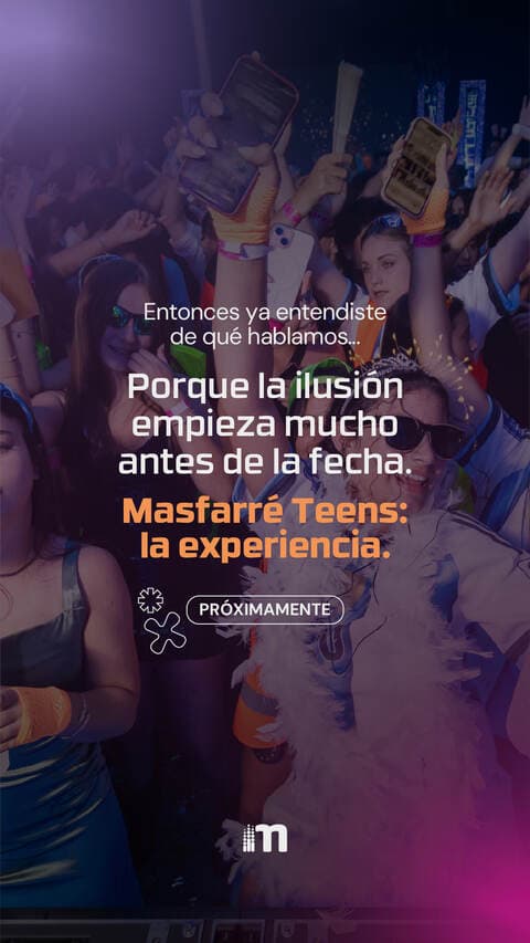 Historia de Instagram: Porque la ilusión empieza mucho antes de la fecha. Masfarré Teens: la experiencia.